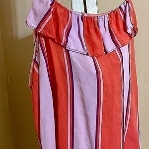 OLD NAVY Womens Ruffle Spaghetti Strap Tank SZ Medium